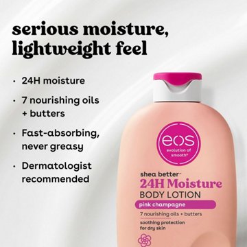 eos Shea Better 24H Moisture Body Lotion - Pink Champagne, 16 oz