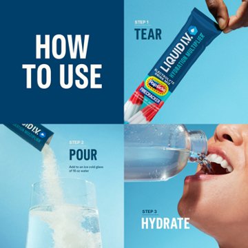 Liquid I.V. Popsicle Firecracker Hydration Multiplier Electrolyte Drink Mix Sticks, 10 ct