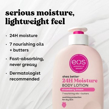 eos Shea Better 24H Moisture Body Lotion - Strawberry Dream, 16 oz
