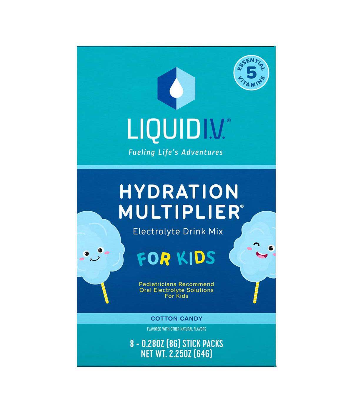 Liquid I.V. For Kids Hydration Multiplier Electrolyte Drink Mix - Cotton Candy; image 1 of 3