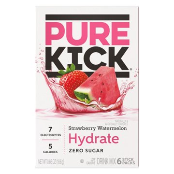 Pure Kick Hydration Drink Sticks - Strawberry Watermelon, 6 ct