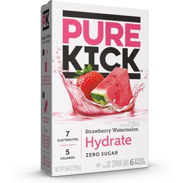 Pure Kick Hydration Drink Sticks - Strawberry Watermelon, 6 ct