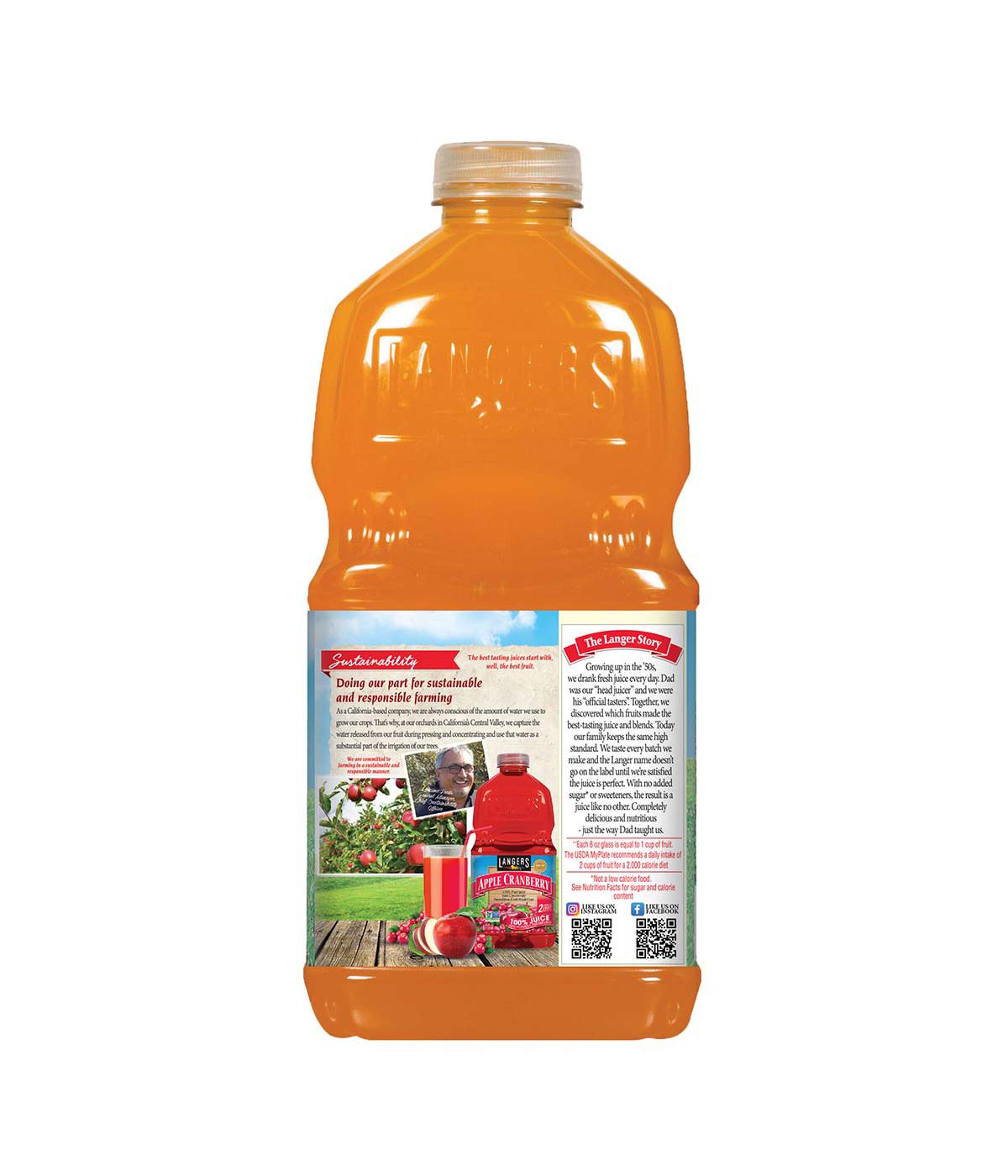 Langers Pure Juice - Apple Peach Mango; image 2 of 2
