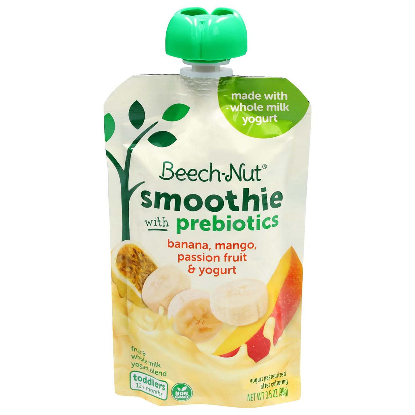 Beech-Nut Smoothie + Prebiotics Pouches - Banana, Mango, Passion Fruit & Yogurt; image 1 of 4
