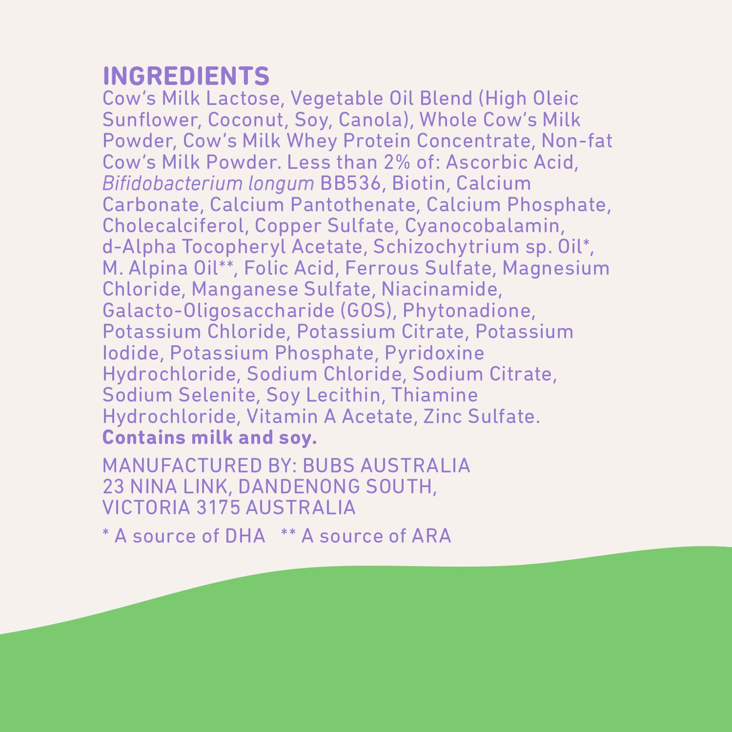 ミルク bubs Organic grass fed infant formula Amazon.com: Bubs 365 Day Grass Fed Infant Formula with Iron