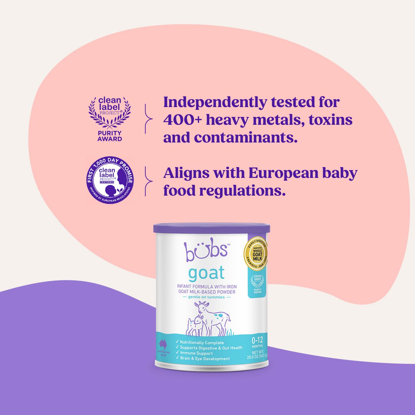 Bubs Goat Milk-Based Powder Infant Formula; image 7 of 13