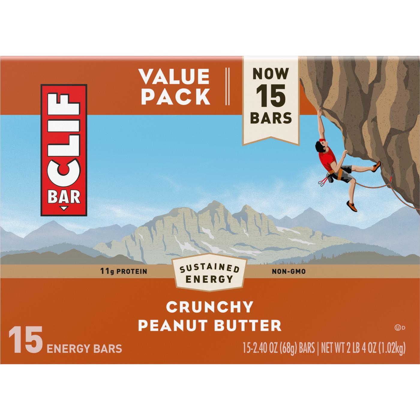 Clif Bar 11g Protein Energy Bars Value Pack - Crunchy Peanut Butter ; image 6 of 9