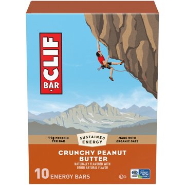 Clif Bar 11g Protein Energy Bars - Crunchy Peanut Butter