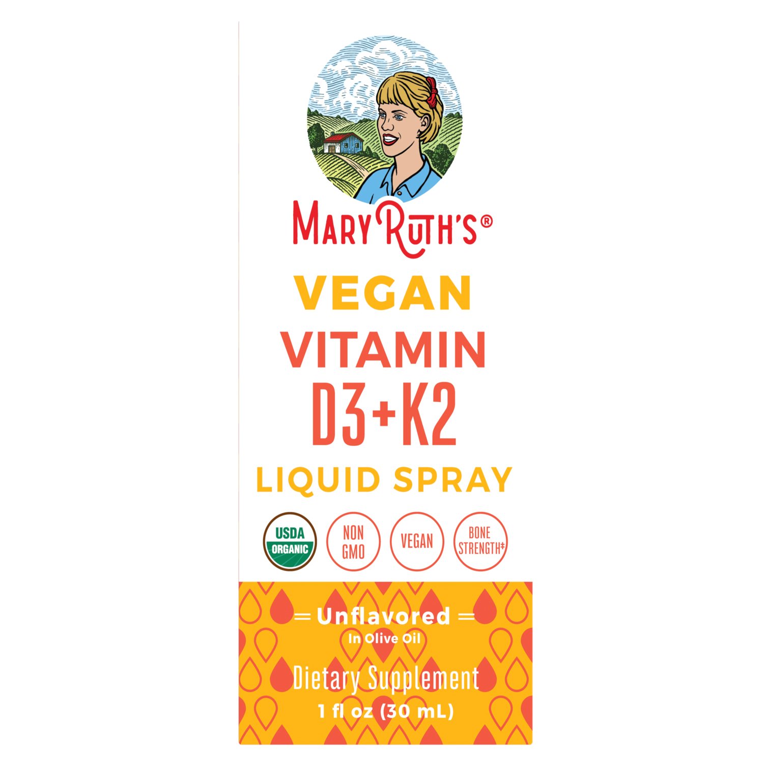 Mary Ruth's Organic Vitamin D3 + K2 Liquid Spray - Unflavored - Shop ...