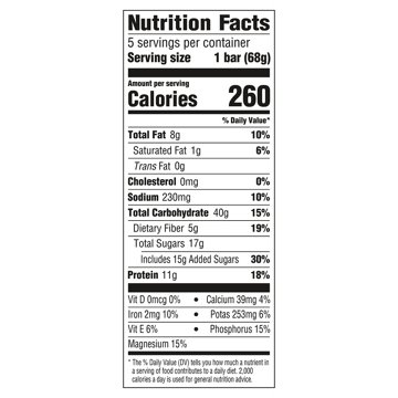 Clif Bar 11g Protein Energy Bars - Crunchy Peanut Butter