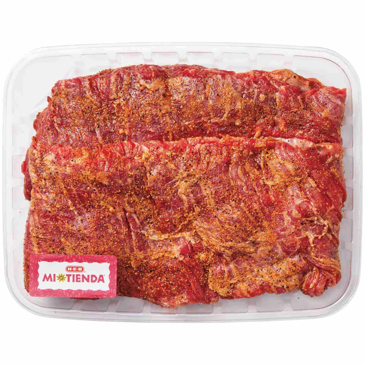 H-E-B Mi Tienda Seasoned Beef Skirt Steak – Orange Pepper – Value Pack; image 1 of 2