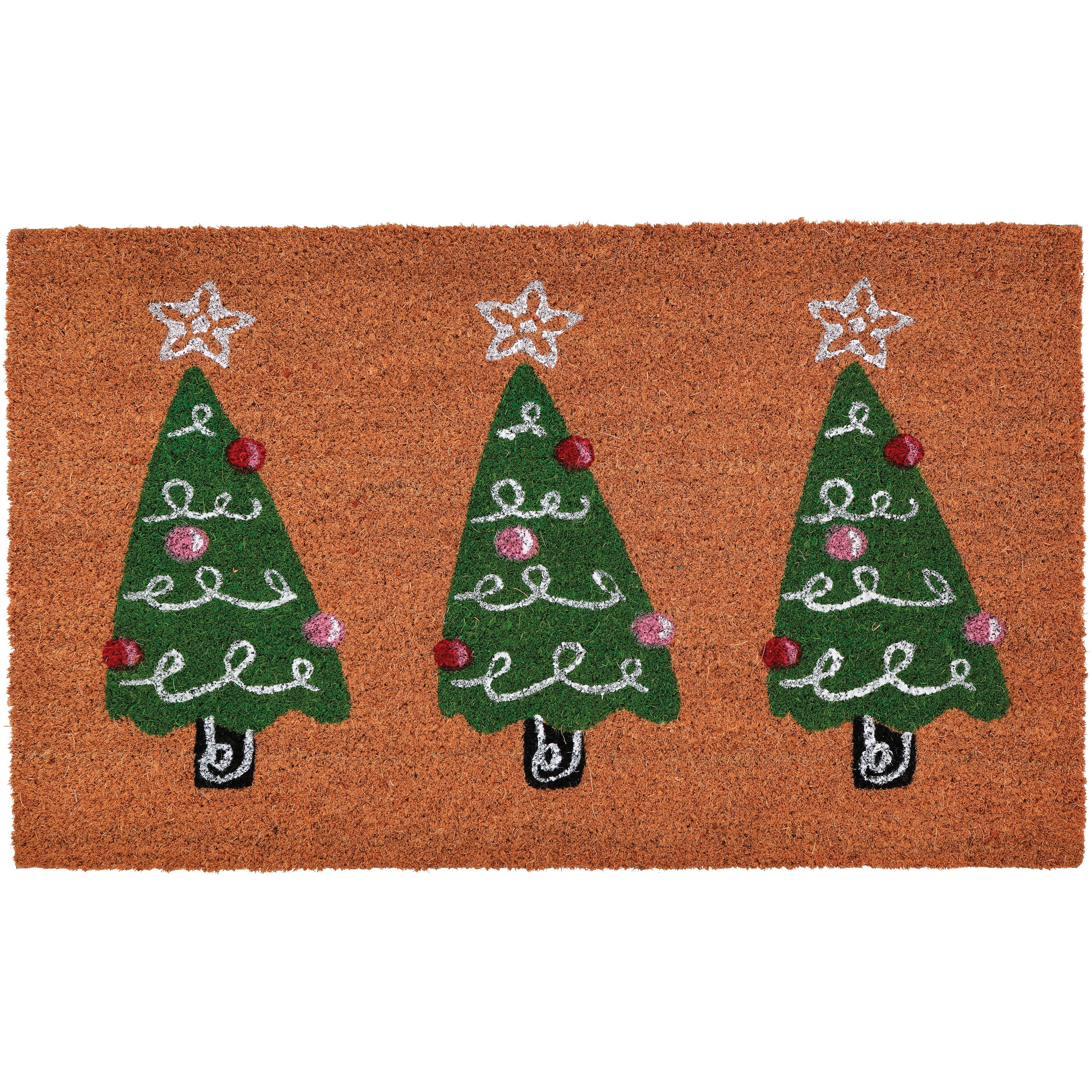 Destination Holiday Three Trees Coir Christmas Doormat Shop Rugs & mats at HEB