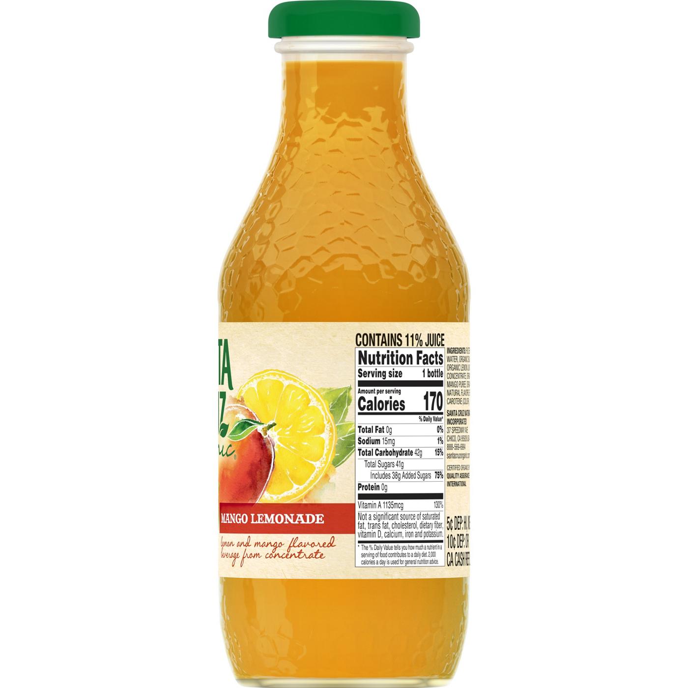 Santa Cruz Organic Mango Lemonade Beverage; image 3 of 3