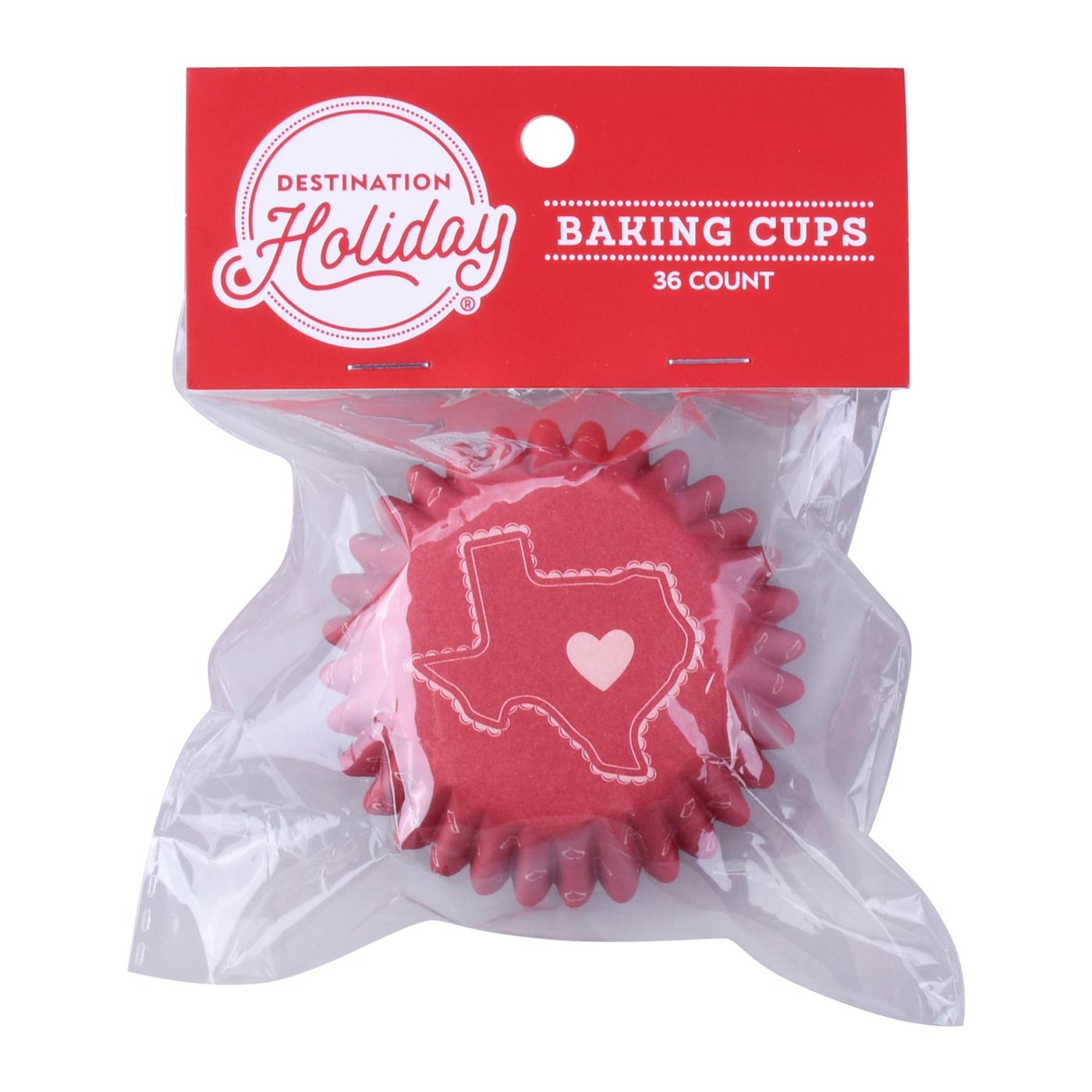 Destination Holiday Texas Heart Valentine's Baking Cups; image 1 of 3