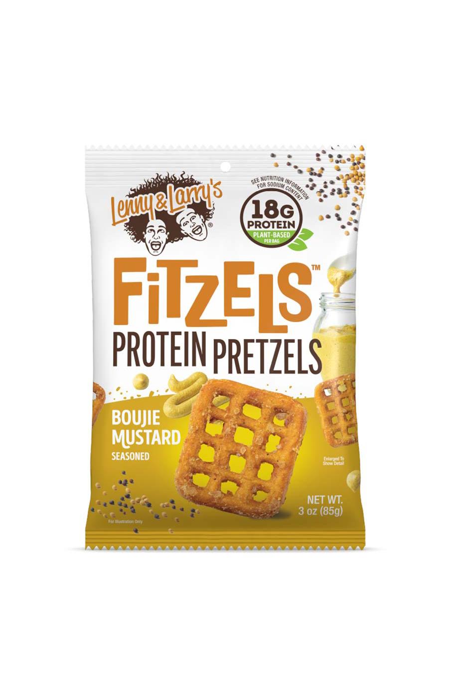 Lenny & Larry's Fitzels Boujie Mustard Protein Pretzels; image 1 of 2