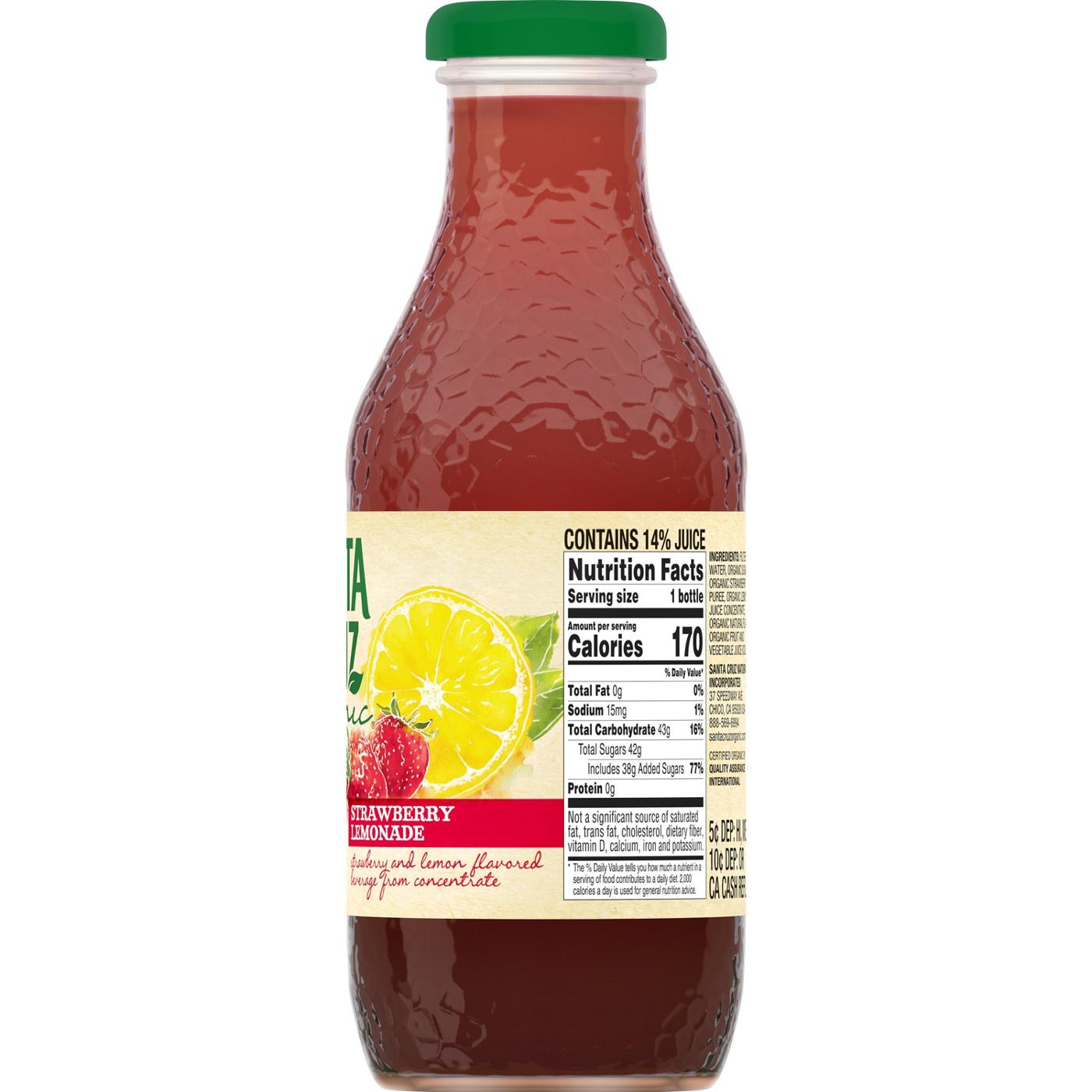 Santa Cruz Organic Strawberry Lemonade Beverage; image 2 of 4