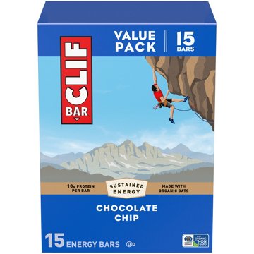 Clif Bar 10g Protein Energy Bars Value Pack - Chocolate Chip