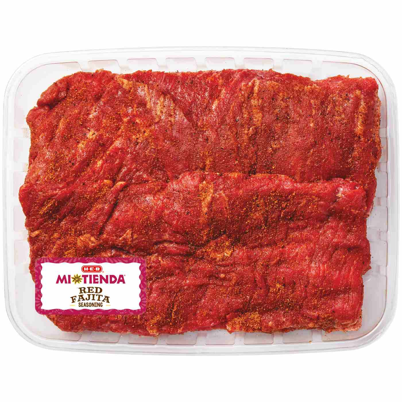 HEB Mi Tienda Seasoned Beef Skirt Steak Red Fajita Value Pack