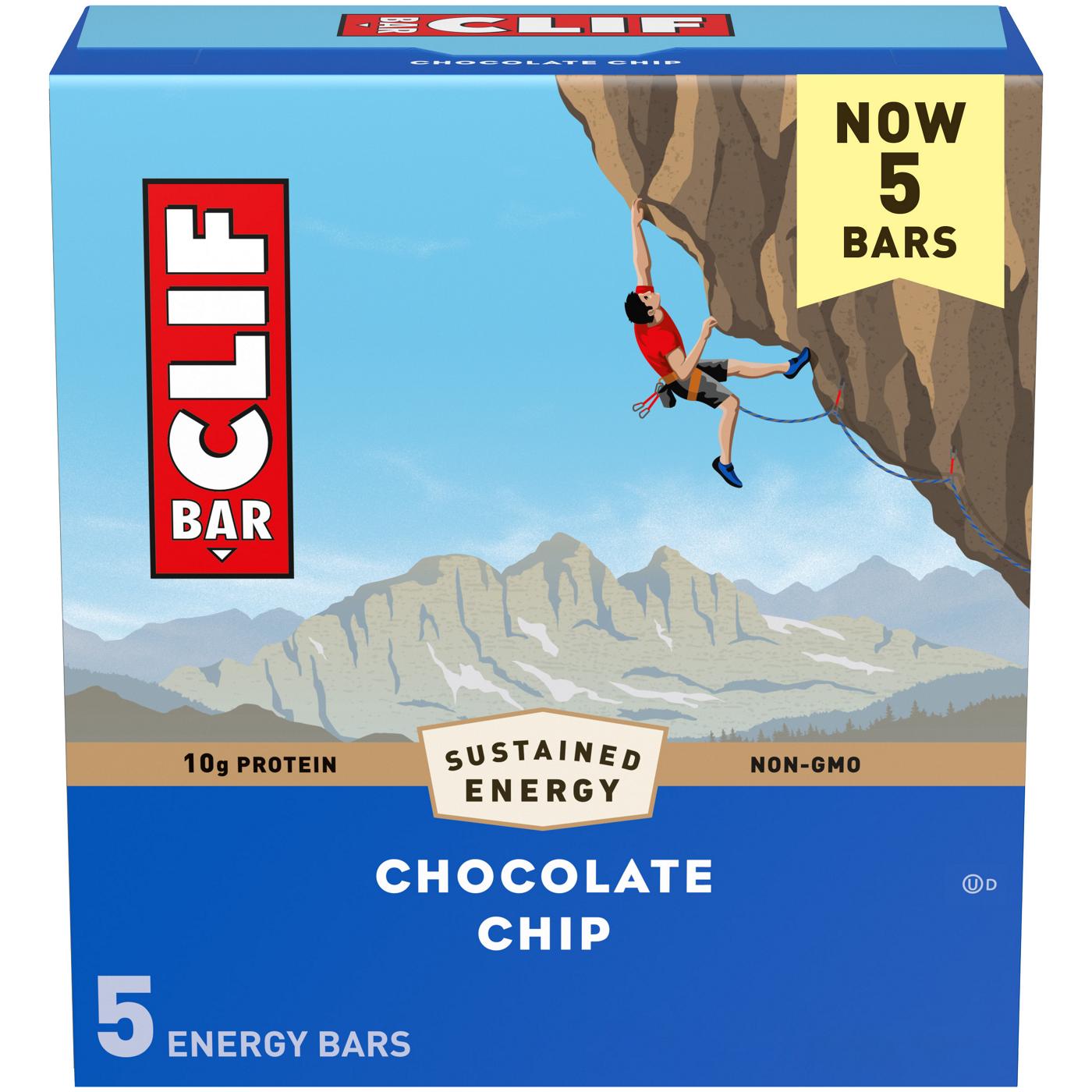 Clif Bar 10g Protein Energy Bars - Chocolate Chip; image 1 of 8