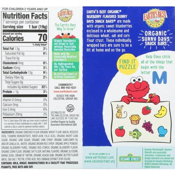 Earth's Best Organic Sunny Days Snack Bars - Blueberry, 7 ct