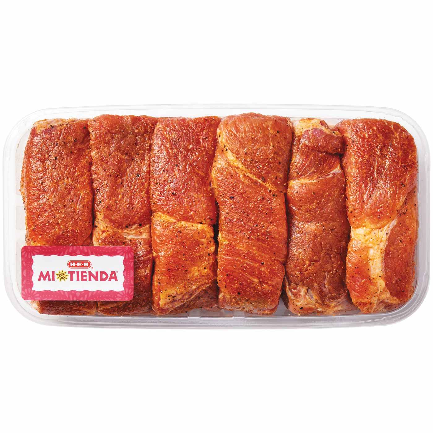 H-E-B Mi Tienda Seasoned Country-Style Bone-In Pork Ribs – Orange Pepper; image 1 of 2