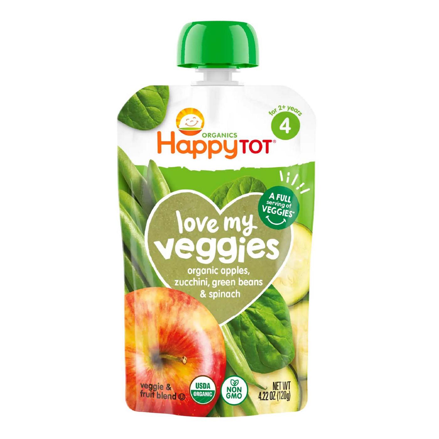 Happy Tot Organics Love My Veggies Pouch - Apple, Zucchini, Green Beans & Spinach; image 1 of 5