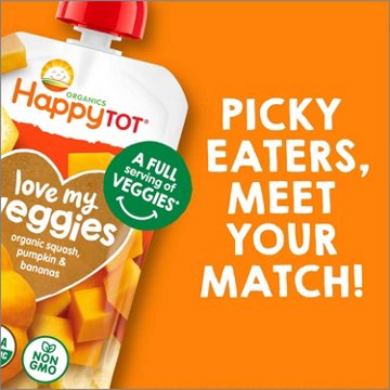 Happy Tot Organics Love My Veggies Pouch - Squash, Pumpkin & Bananas