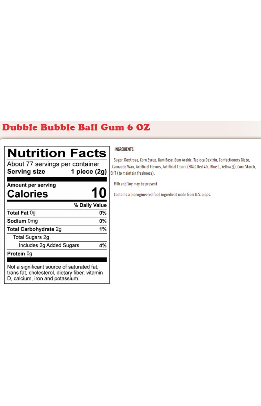 Dubble Bubble Gumballs Christmas Milk Carton; image 2 of 4