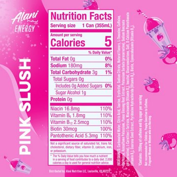 Alani Nu Zero Sugar Energy Drink - Pink Slush