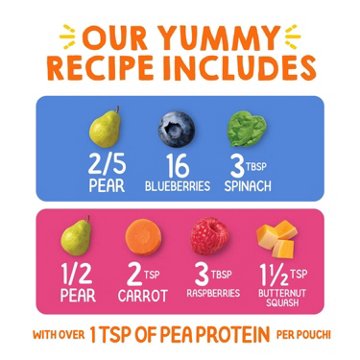 Happy Tot Organics Fiber & Protein Variety Pack Pouch - Fruit & Vegetable Blend
