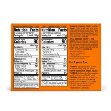 Happy Tot Organics Super Morning Pouch Variety Pack - Fruit Yogurt & Grain Blend
