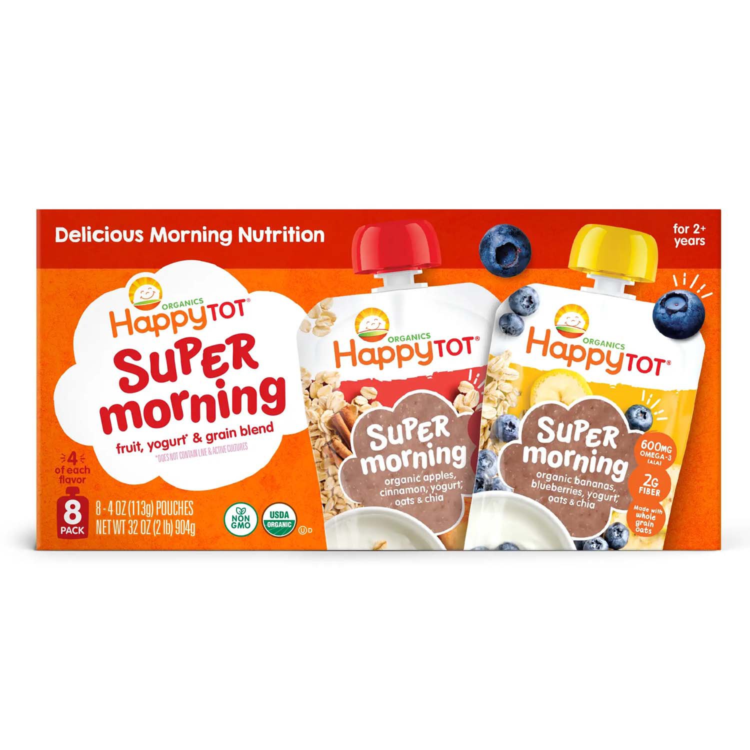 Happy Tot Organic Multi-Grain Cookies Toddler Snack, Fun