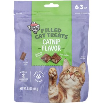 H-E-B Texas Pets Cat Treats - Catnip Filled, 6.3 oz