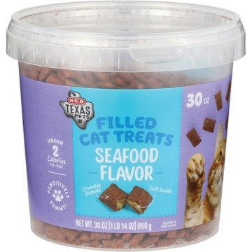 H-E-B Texas Pets Cat Treats - Tuna Filled, 30 oz