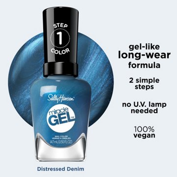 Sally Hansen Miracle Gel Nail Polish - Distressed Denim