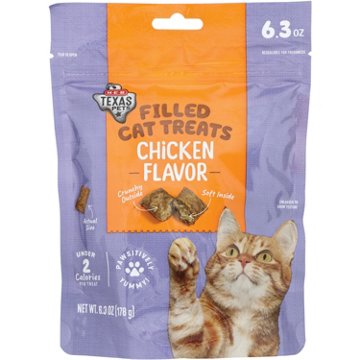 H-E-B Texas Pets Cat Treats - Chicken Filled, 6.3 oz