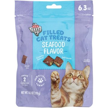 H-E-B Texas Pets Cat Treats - Tuna Filled, 6.3 oz