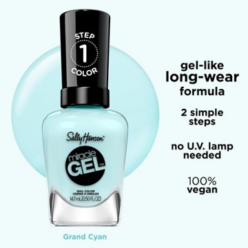Sally Hansen Miracle Gel Nail Polish - Grand Cyan