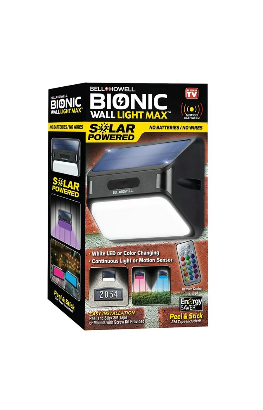 Bell + Howell Bionic Solar Powered Wall Light Max; image 1 of 8