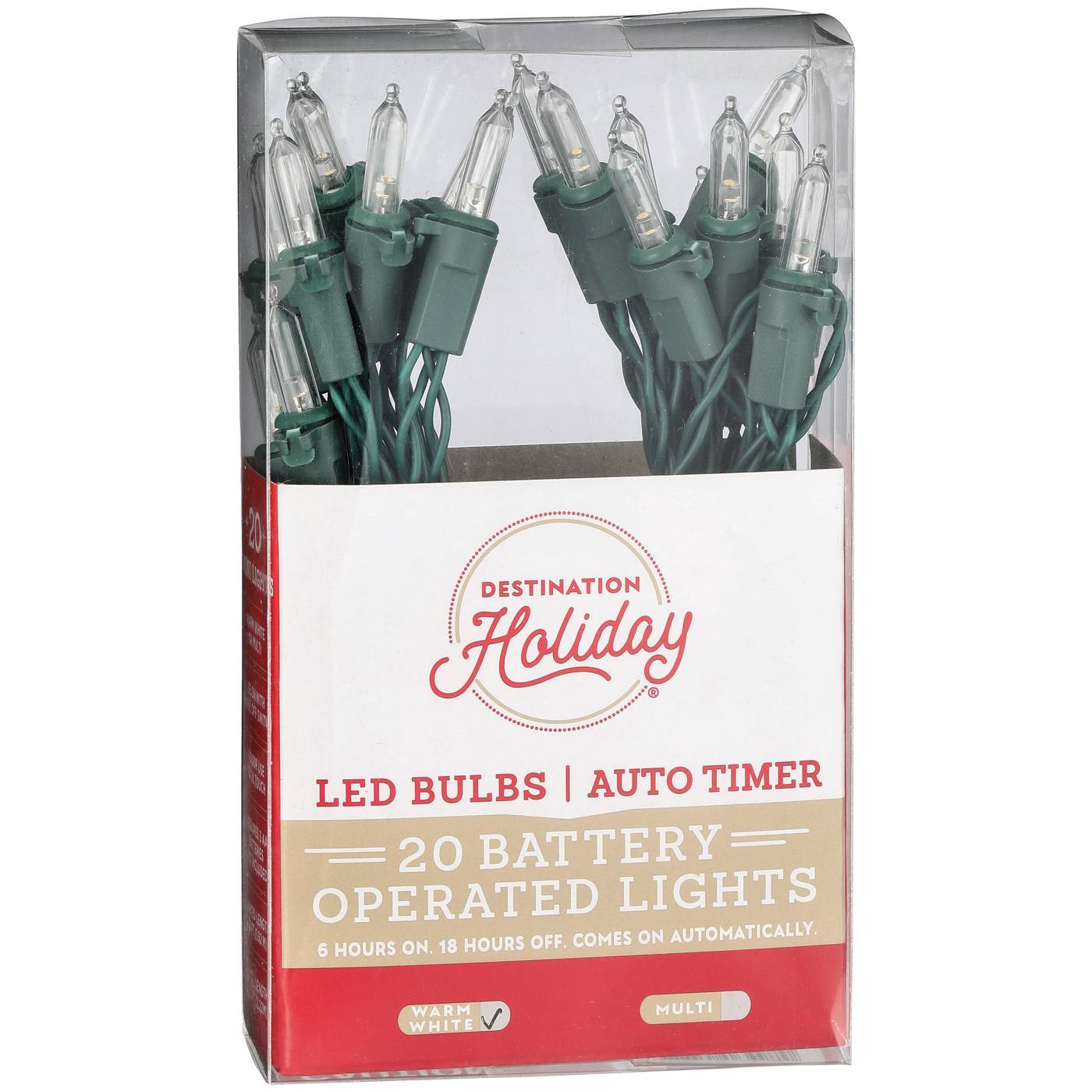 Destination Holiday LED Mini Battery Operated Lights - Assorted Colors; image 1 of 2