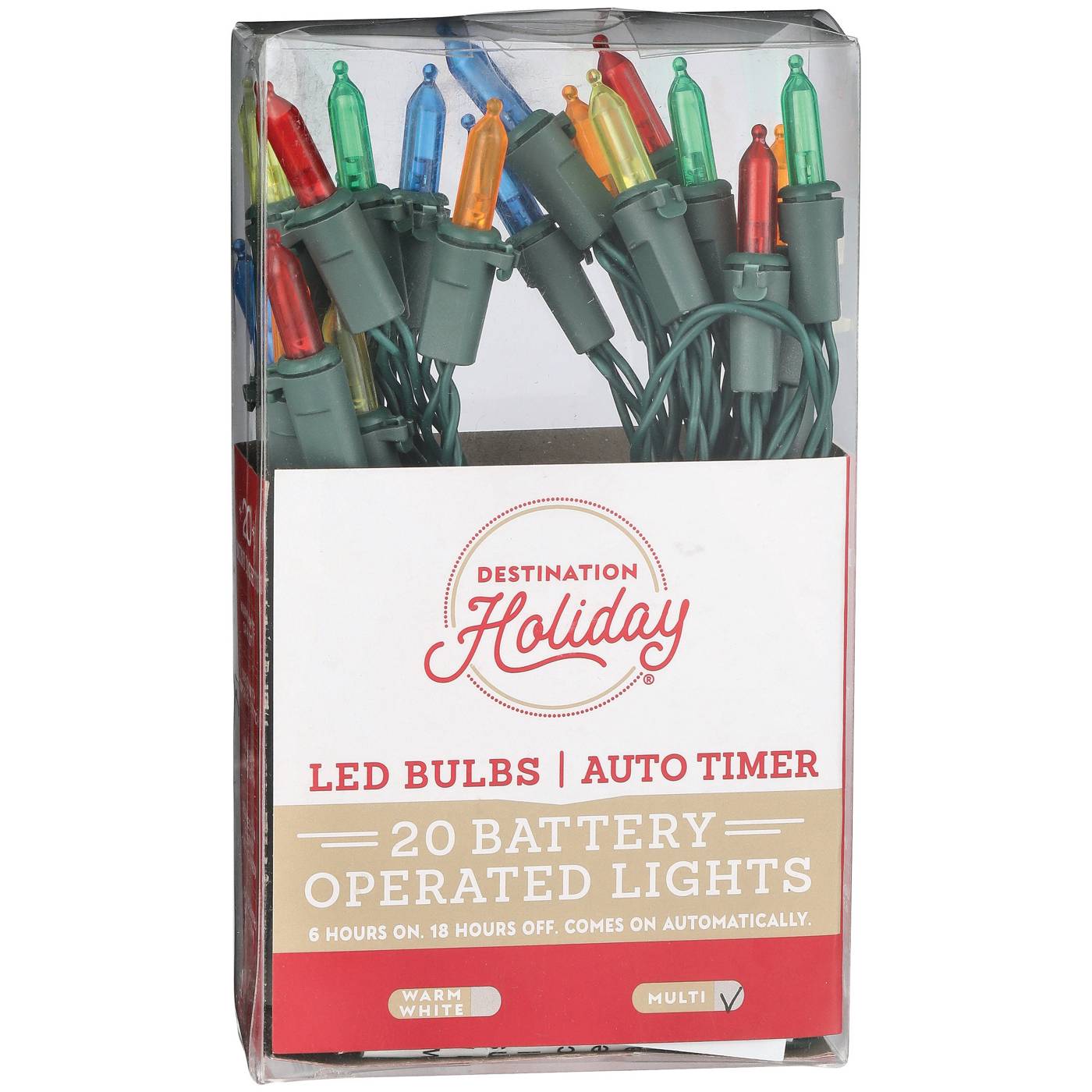 Destination Holiday LED Mini Battery Operated Lights - Assorted Colors; image 2 of 2