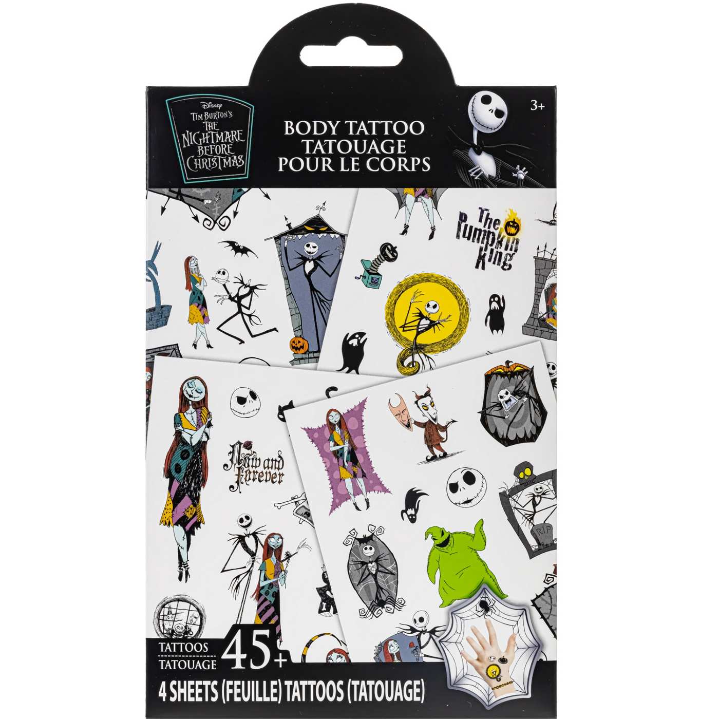 Townley Disney Tim Burton's The Nightmare Before Christmas Halloween Body Tattoos; image 1 of 2