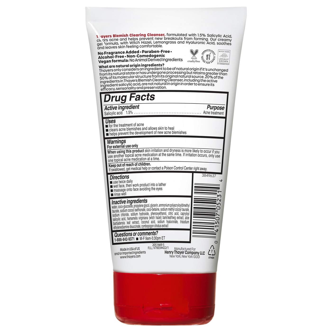 Thayers Blemish Clearing Cleanser; image 2 of 2