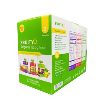 FruityU Organic Baby Food Pouches - Variety Pack
