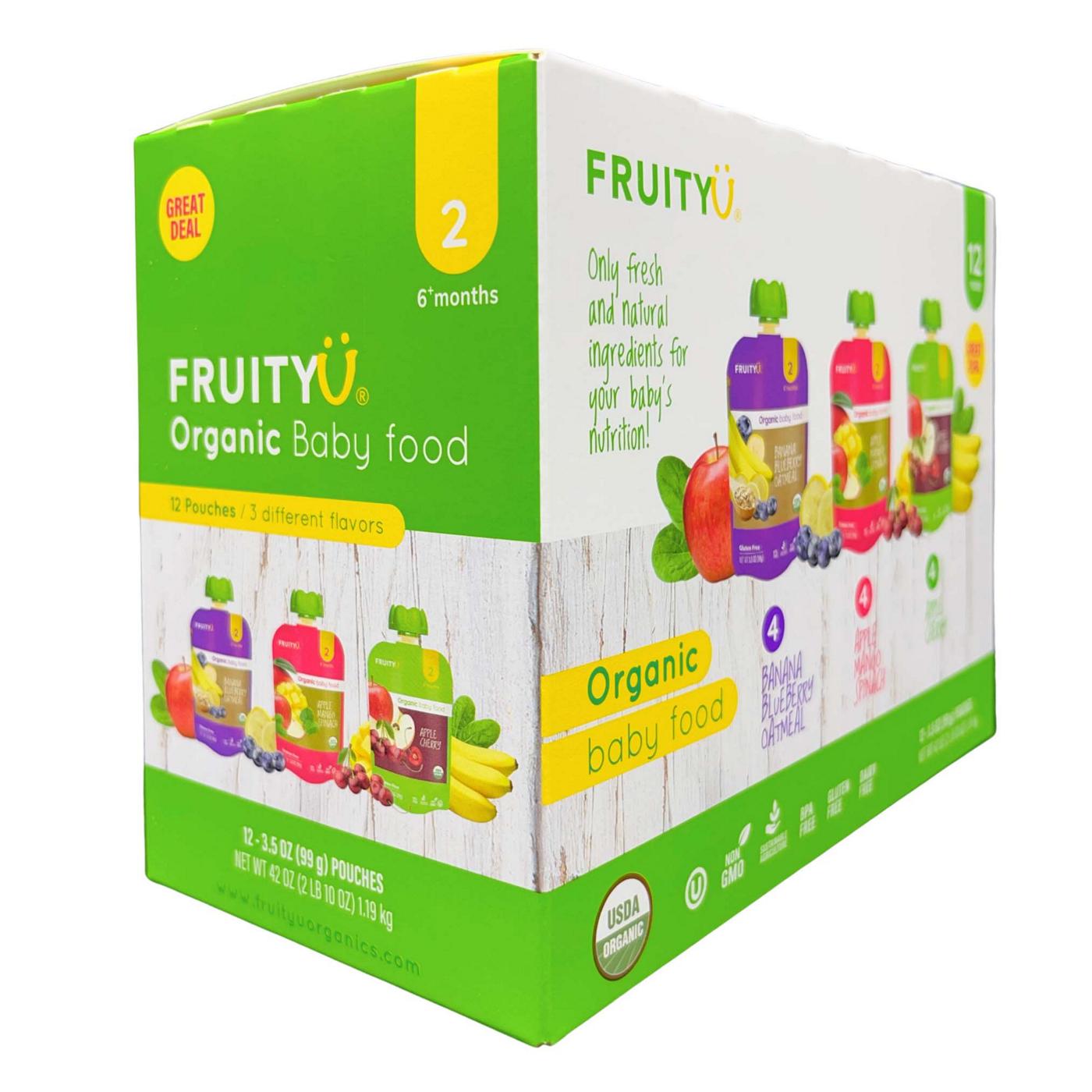 FruityU Organic Baby Food Pouches - Variety Pack; image 6 of 7