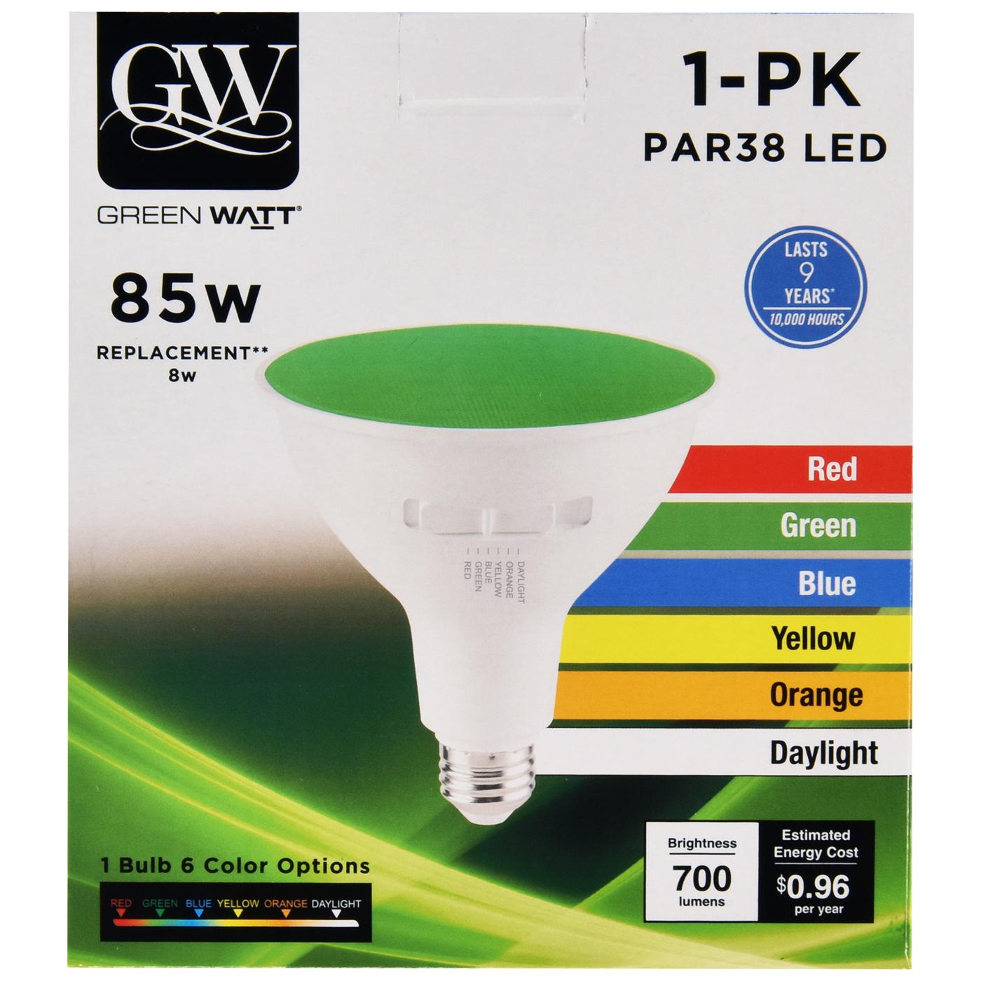 Green Watt PAR38 85-Watt LED Color Changing Light Bulb; image 1 of 4