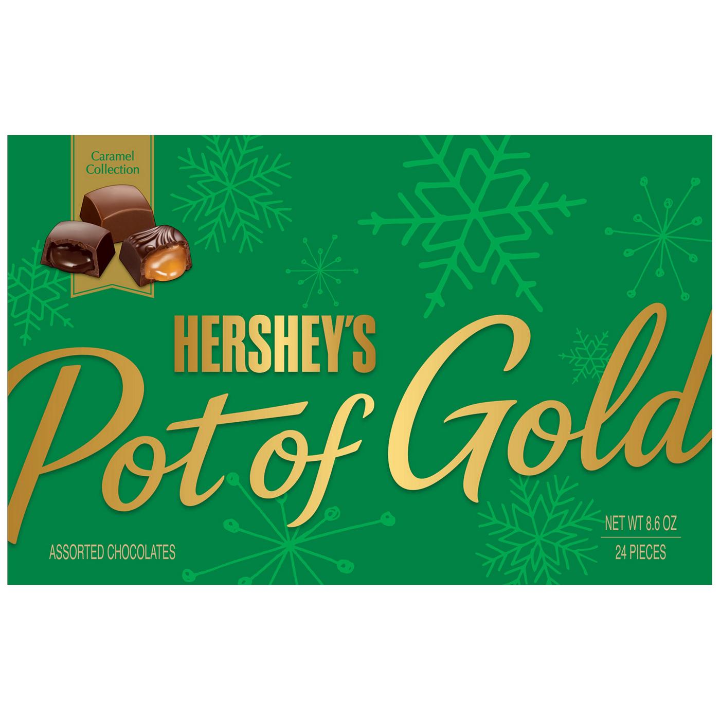 Hershey's Pot of Gold Assorted Caramel Chocolate Christmas Gift Box, 24 pc; image 1 of 2