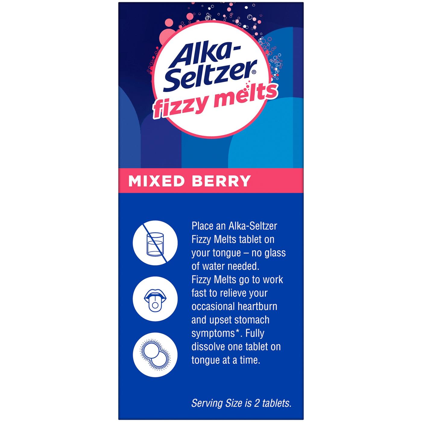 Alka-Seltzer Fizzy Melts Tablets - Mixed Berry; image 2 of 6