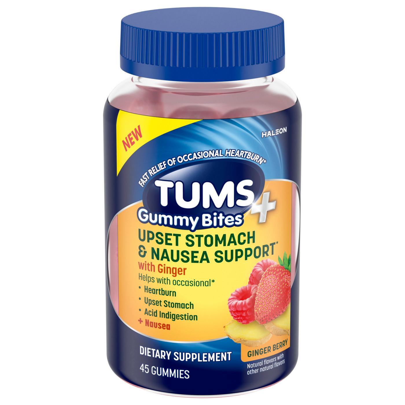 Tums + Gummy Bites Ginger Berry Shop Digestion & nausea at HEB