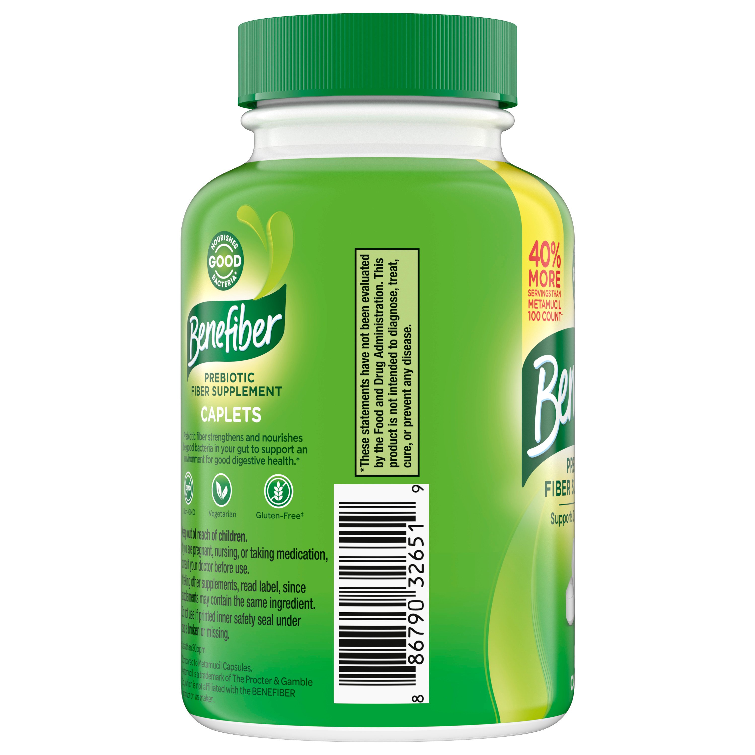 Benefiber Prebiotic Fiber Supplement Caplets - Shop Digestion & Nausea ...